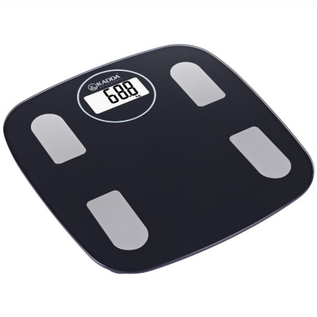 Cantar electronic pentru baie / corporal, inteligent, Kadda IF1032D, sticla securizata, LCD, 180 kg