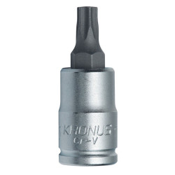 Cap cheie tubulara, profil torx exterior, Kronus, TX10 x 1/4