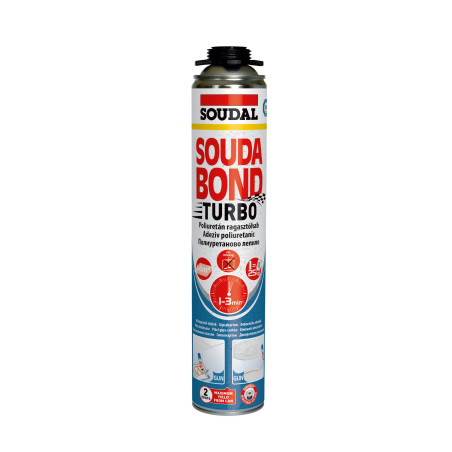 Adeziv poliuretanic, Soudal Soudabond Turbo Gun, aplicare cu pistol, 750 ml
