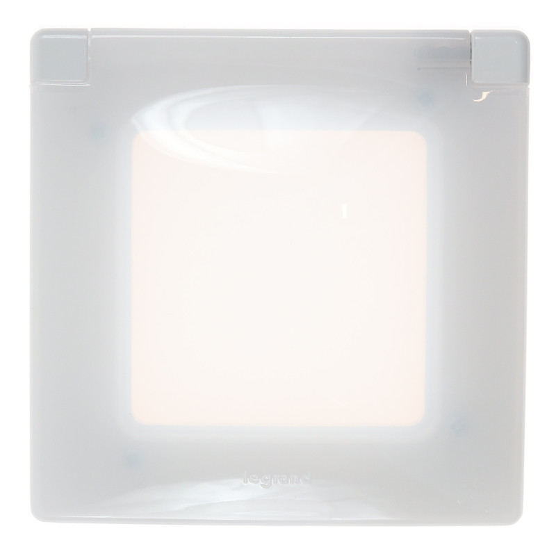 Capac protectie IP44 - IK07 Legrand Niloe 397808, 1 post, alb, pentru priza / intrerupator
