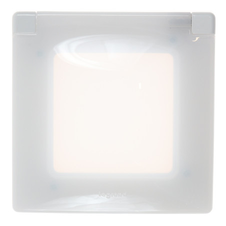 Capac protectie IP44 - IK07 Legrand Niloe 397808, 1 post, alb, pentru priza / intrerupator