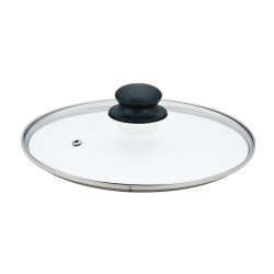 Capac, sticla, 26 cm, rotund, transparent