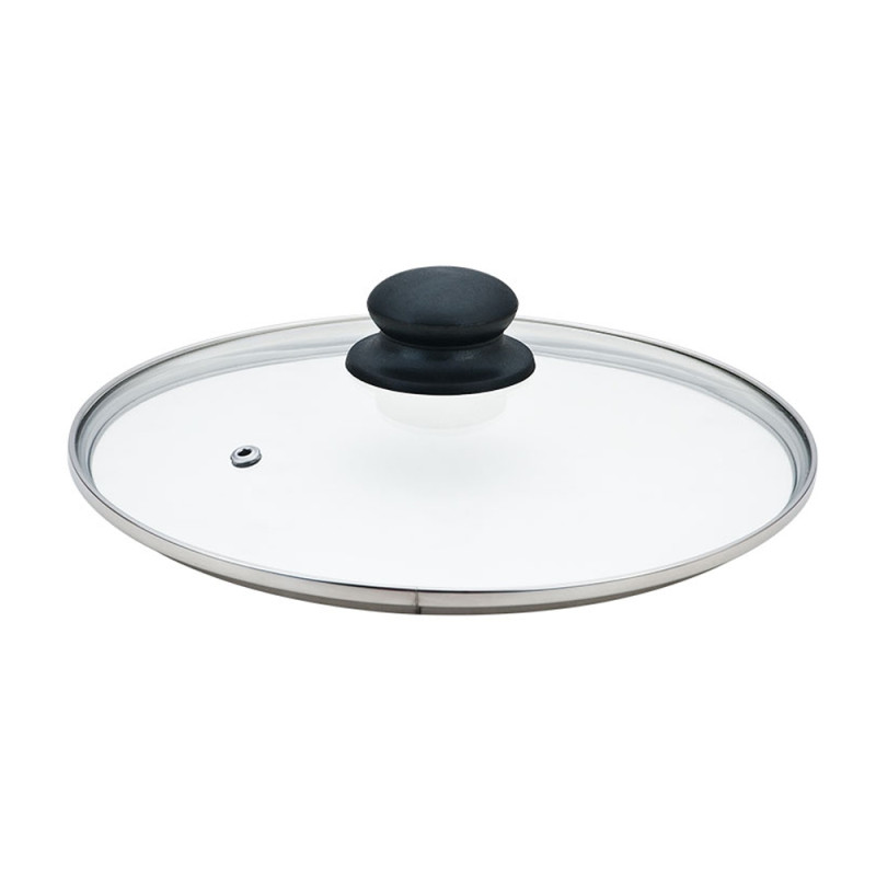Capac, sticla, 26 cm, rotund, transparent