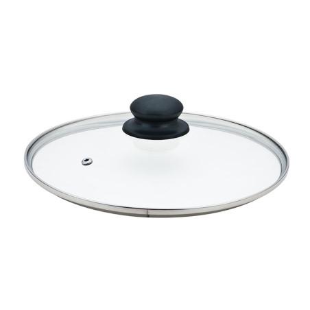 Capac, sticla, 28 cm, rotund, transparent