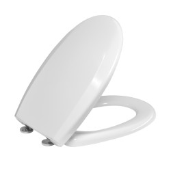 Capac WC din duroplast, Kadda Uniset D3, alb, inchidere soft close, universal, 370 x 435/443 mm
