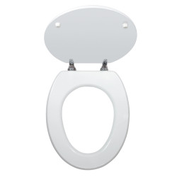 Capac WC din MDF, Ferro WC/BILA, alb, inchidere standard, 370 x 435 mm