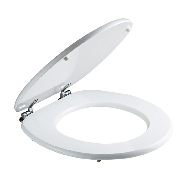 Capac WC din MDF, Savini Due Cwathq, alb, inchidere standard, 371 x 441 mm