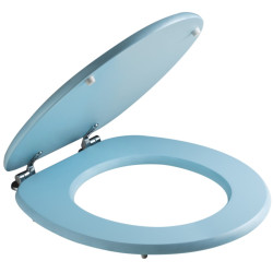 Capac WC din MDF, Savini Due Cwathqo06, celeste mat, inchidere standard, 371 x 441 mm