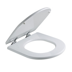 Capac WC, din MDF, Savini Due Esedra, alb, lucios, inchidere standard, 355 x 420 mm