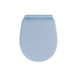 Capac WC din polipropilena, Romtatay Olympia 40400, bleu, inchidere standard, 355 x 456 mm
