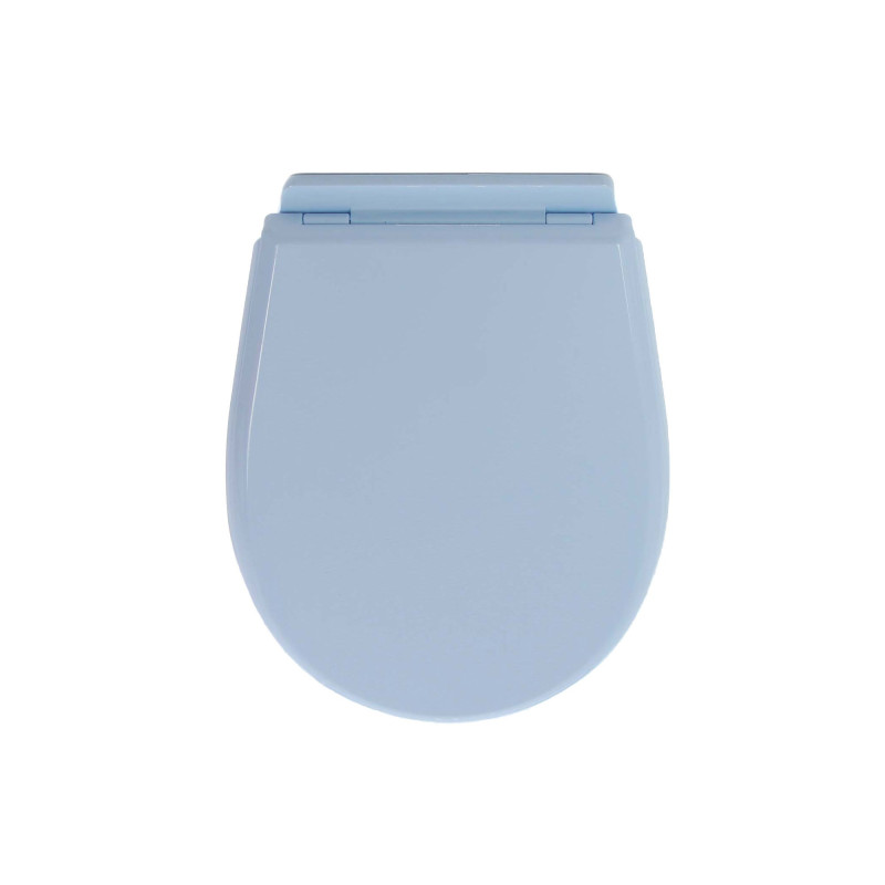 Capac WC din polipropilena, Romtatay Olympia 40400, bleu, inchidere standard, 355 x 456 mm
