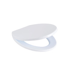 Capac WC din polipropilena, Romtatay PP 40001, alb, inchidere standard, 375 x 460 mm