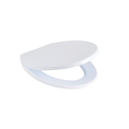 Capac WC din polipropilena, Romtatay PP 40001, alb, inchidere standard, 375 x 460 mm