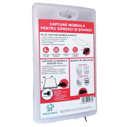 Capcana momeala pentru gandaci si soareci, cheie securizare, plastic, alb