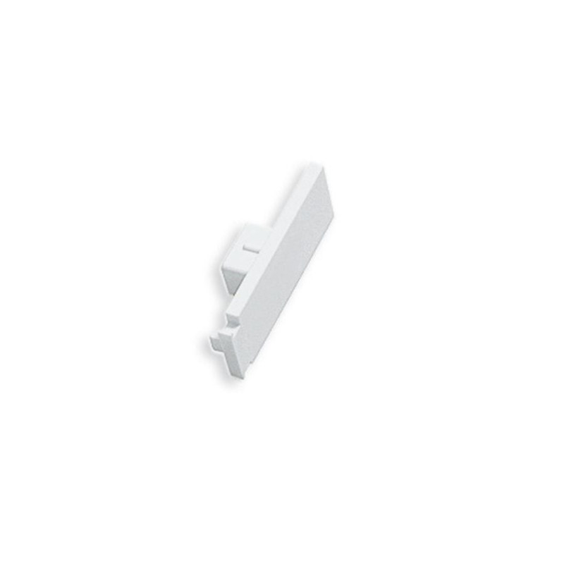 Capete GE1, 5185, pentru sina cu 1 canal, PVC, alb