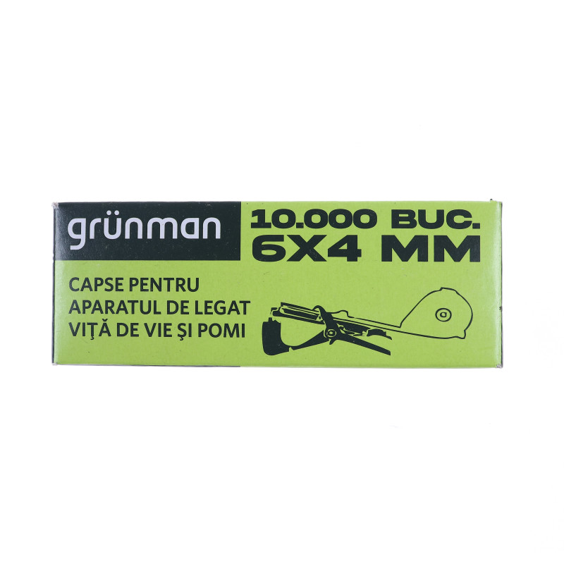 Capse pentru aparat de legat vie / pomi Grunman, metal, 10000 buc/cutie Capse pentru aparat de legat vie / pomi Grunman, metal, 10000 buc/cutie
