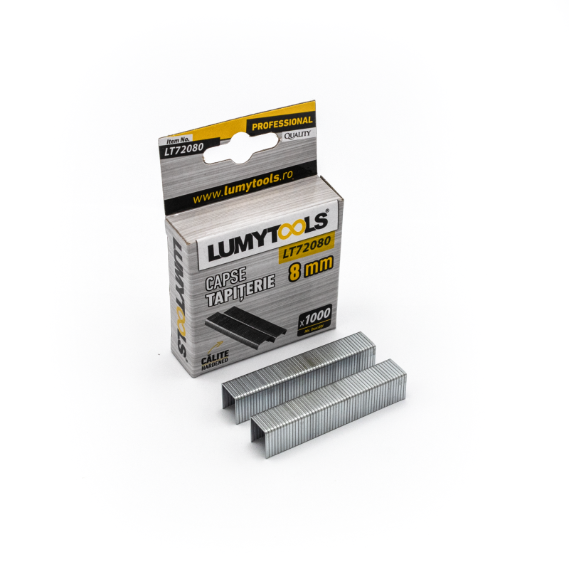 Capse tapiterie, 8 mm, Lumytools LT72080, set 1000 bucati