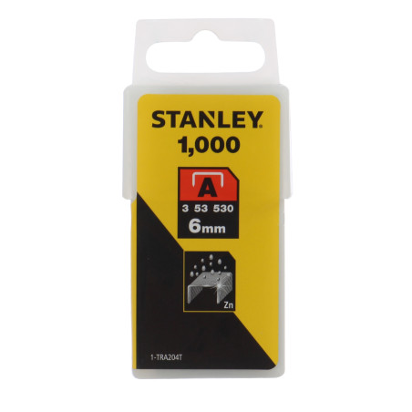 Capse tip A, Stanley TRA204T, 6 mm, set 1000 bucati