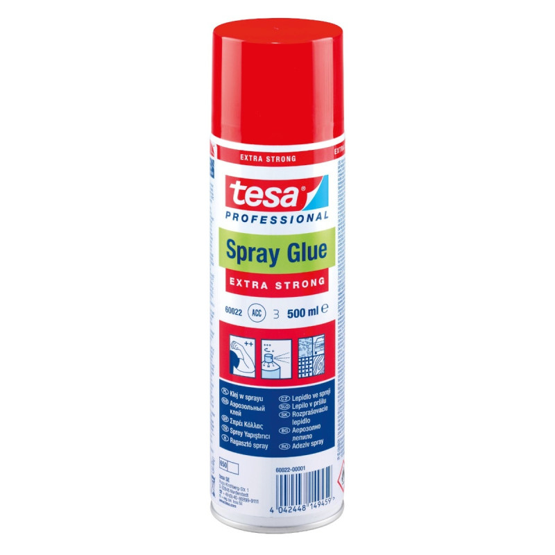 Adeziv tip spray, universal, tesa Extra Strong, alb, 500 ml