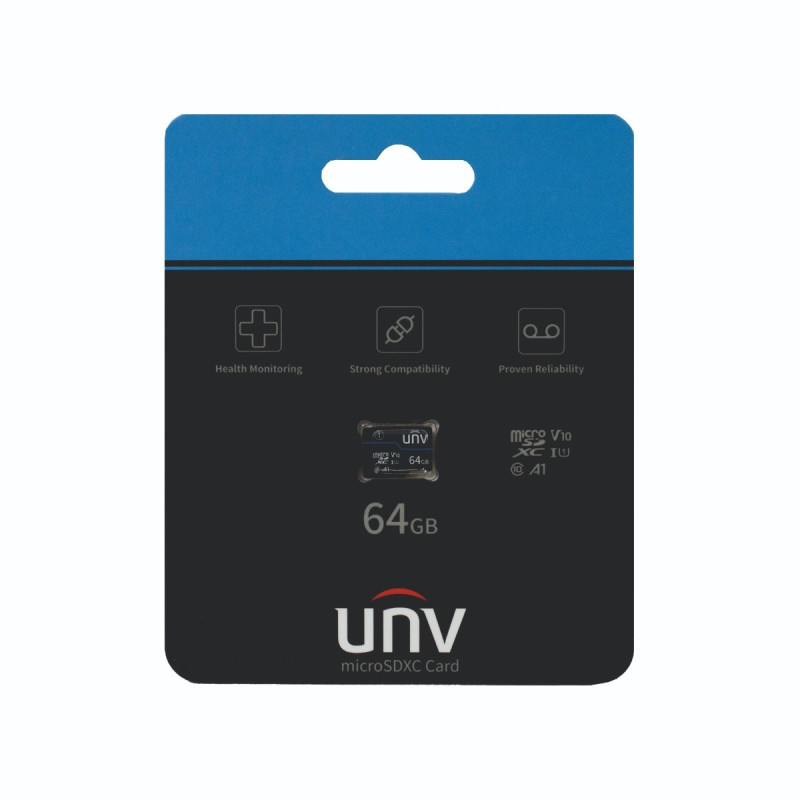 Card de memorie MicroSD UNV Blue Card TF-64G-T-L, 64 GB