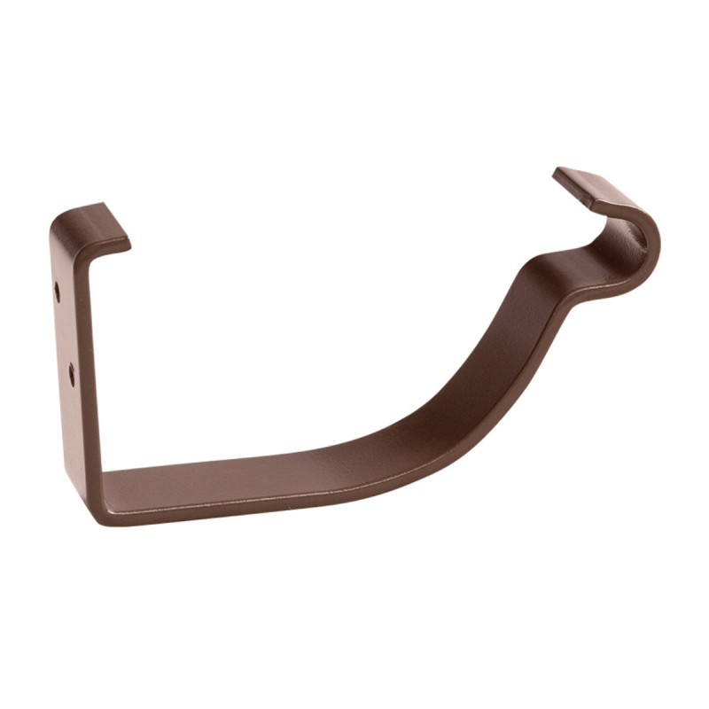 Carlig combi jgheab pentru sistem pluvial, Bilka, metalic, maro (RAL 8017), lucios, 150 mm Carlig combi jgheab pentru sistem pluvial, Bilka, metalic, maro (RAL 8017), lucios, 150 mm