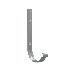 Carlig jgheab pentru sistem pluvial, Bilka, metalic, argintiu (RAL 9006), lucios, 125 x 210 mm