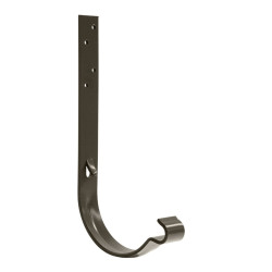 Carlig jgheab pentru sistem pluvial, Bilka, metalic, maro inchis (RAL 8019), lucios, 125 x 210 mm