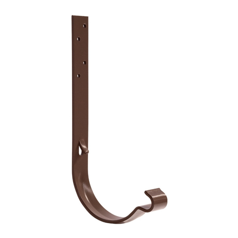 Carlig jgheab pentru sistem pluvial, Bilka, metalic, maro (RAL 8017), lucios, 150 x 210 mm Carlig jgheab pentru sistem pluvial, Bilka, metalic, maro (RAL 8017), lucios, 150 x 210 mm