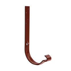 Carlig jgheab pentru sistem pluvial, Bilka, metalic, rosu inchis (RAL 3009), lucios, 125 x 210 mm