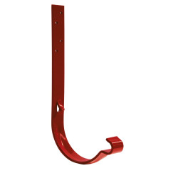 Carlig jgheab pentru sistem pluvial, Bilka, metalic, rosu (RAL 3011), lucios, 125 x 210 mm