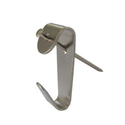Carlig pentru tablou, otel, zincat argintiu, 22 mm + cui, set 10 bucati