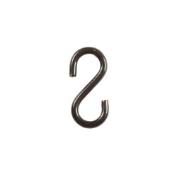 Carlig tip S, din fier forjat, 31.5 x 6 x 3.8 mm, set 2 bucati