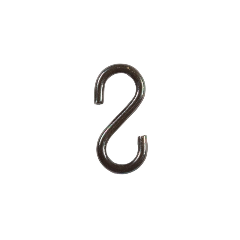 Carlig tip S, din fier forjat, 31.5 x 6 x 3.8 mm, set 2 bucati Carlig tip S, din fier forjat, 31.5 x 6 x 3.8 mm, set 2 bucati