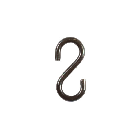 Carlig tip S, din fier forjat, 31.5 x 6 x 3.8 mm, set 2 bucati