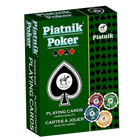 Carti de joc, Piatnik, carton plastifiat, diverse culori, 7+ ani, 6 x 9.5 x 2 cm