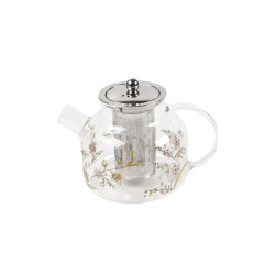 Ceainic cu infuzor, sticla, 21066G, transparent + multicolor, 1000 ml