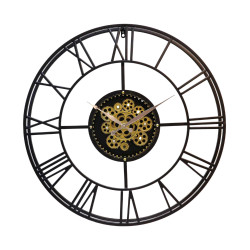 Ceas de perete GH60657, analog, rotund, metal, multicolor, 70 x 6.5 cm