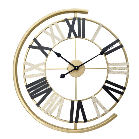 Ceas de perete GH61022, analog, rotund, metal, auriu, 60 cm