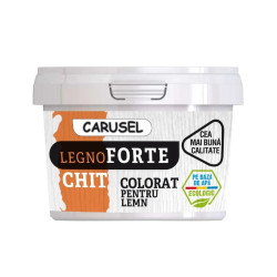 Chit acrilic colorat pentru lemn, Carusel, interior / exterior, wenge, 0.4 kg