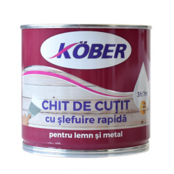 Chit de cutit cu slefuire rapida pentru lemn si metal, Kober, interior / exterior, alb, 1 kg