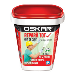 Chit de cutit pentru lemn si zidarie, Oskar Repara Tot, interior / exterior, alb, 0.6 kg