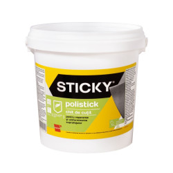 Chit de cutit pentru lemn, zidarie si rigips, Sticky Polistick, interior / exterior, alb, 1.5 kg