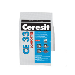 Chit de rosturi gresie si faianta Ceresit CE 33, alb, interior, 2 kg