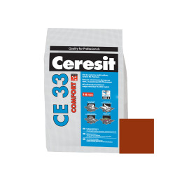 Chit de rosturi gresie si faianta Ceresit CE 33, caramiziu clinker, interior, 2 kg