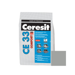 Chit de rosturi gresie si faianta Ceresit CE 33, gri, interior, 5 kg