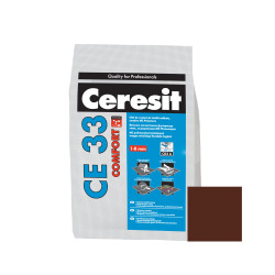 Chit de rosturi gresie si faianta Ceresit CE 33, maro ciocolatiu,  interior, 5 kg