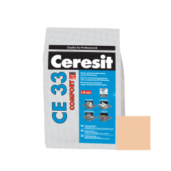Chit de rosturi gresie si faianta Ceresit CE 33, piersica crem, interior, 2 kg