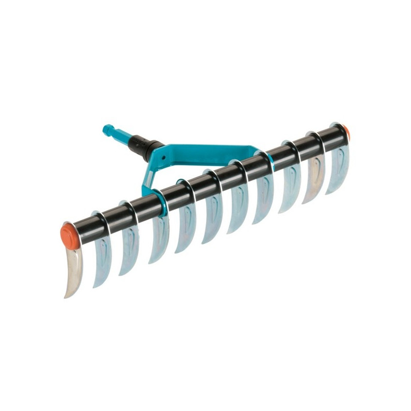 Aerator manual pentru gazon, Gardena Combisystem 03391-20, otel, fara coada, 11 dinti
