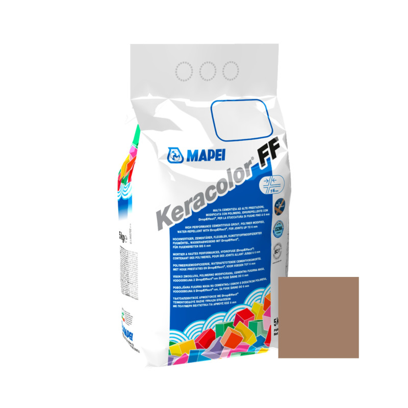 Chit de rosturi gresie si faianta Mapei Keracolor FF, 142 maro, interior / exterior, 5 kg