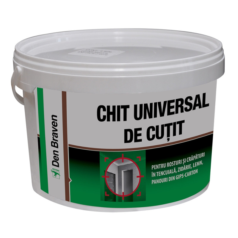 Chit universal de cutit, acrilic, Den Braven, interior, alb, 0.4 kg